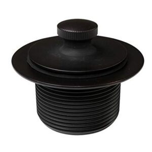 Westbrass D94H-12 1-1/2" NPSM Coarse Thread Twist & Close Bathtub Drain with Illusionary No-Hole Overflow Faceplate, Oil Rubbed Bronze