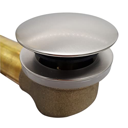 Westbrass Mushroom Tip-Toe Tub Trim Set with Floating Faceplate, Stainless Steel, D398RK-20