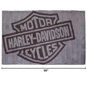 Harley-Davidson Bar & Shield Large Area Rug - Deep Gray Acrylic HDL-19502