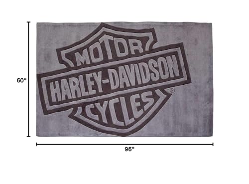 Harley-Davidson Bar & Shield Large Area Rug - Deep Gray Acrylic HDL-19502