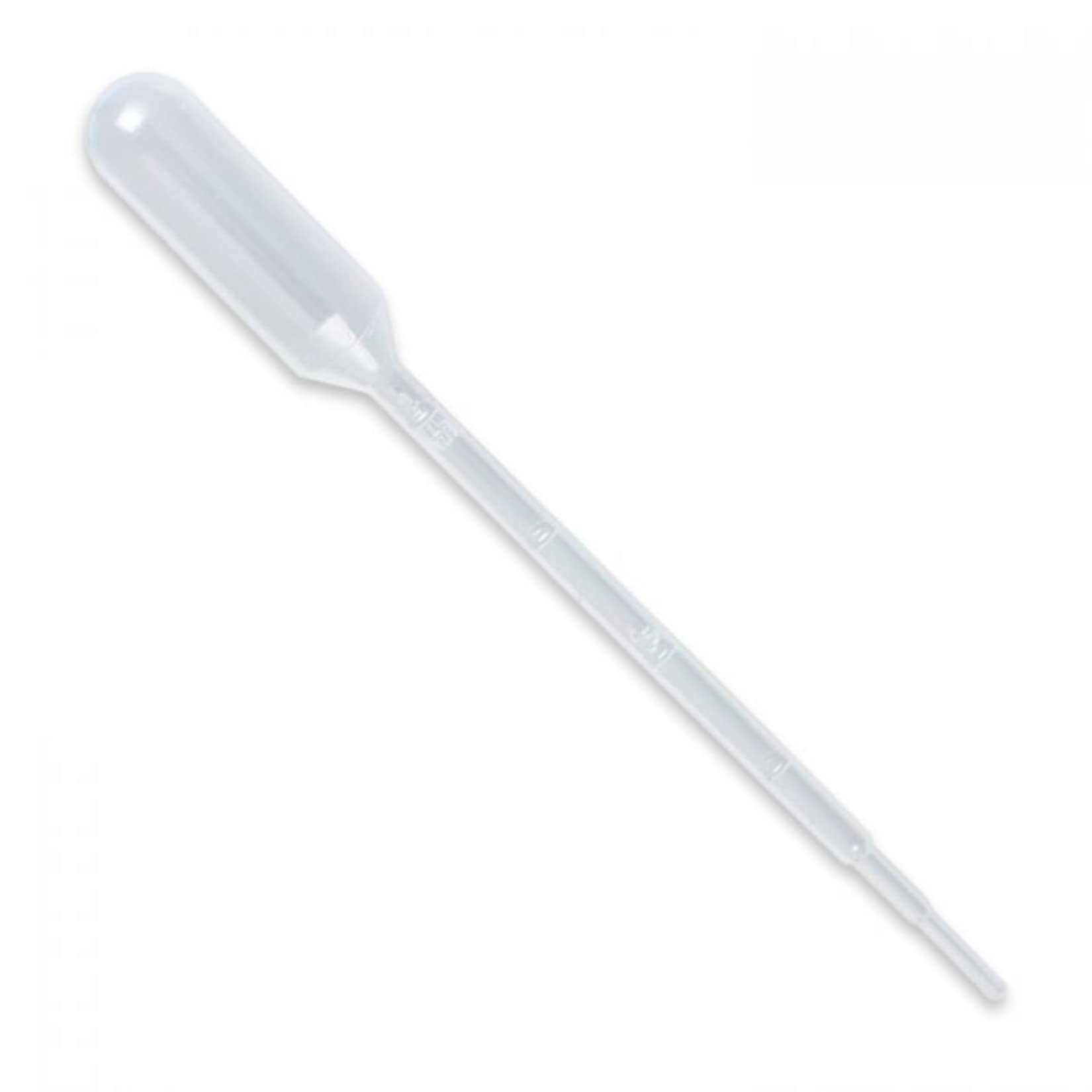 1 mL Transfer Pipettes with Graduations, Polyethylene Plastic, Disposable, 0.25 mL Graduation Interval (Pack of 500)