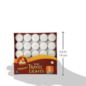 Mini Tea Light Candles - 50 Bulk Pack - White Unscented Travel, Centerpiece, Decorative Candle - 1 Hour Burn Time - Pressed Wax