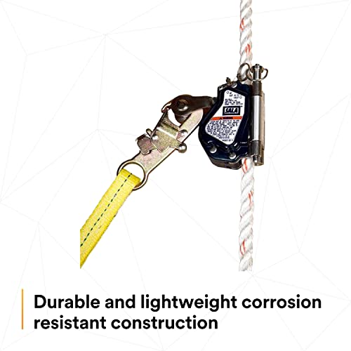 3M DBI-SALA Lad-Saf Hands Free Mobile Stainless Steel And Thermoplastic Rope Grab