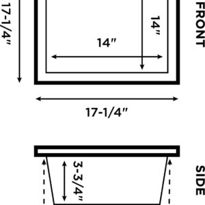 EZ-NICHES - USA - Ready for Tile Niche Preformed Bathroom Recess It Shower Shampoo Shelf (14" X 14")