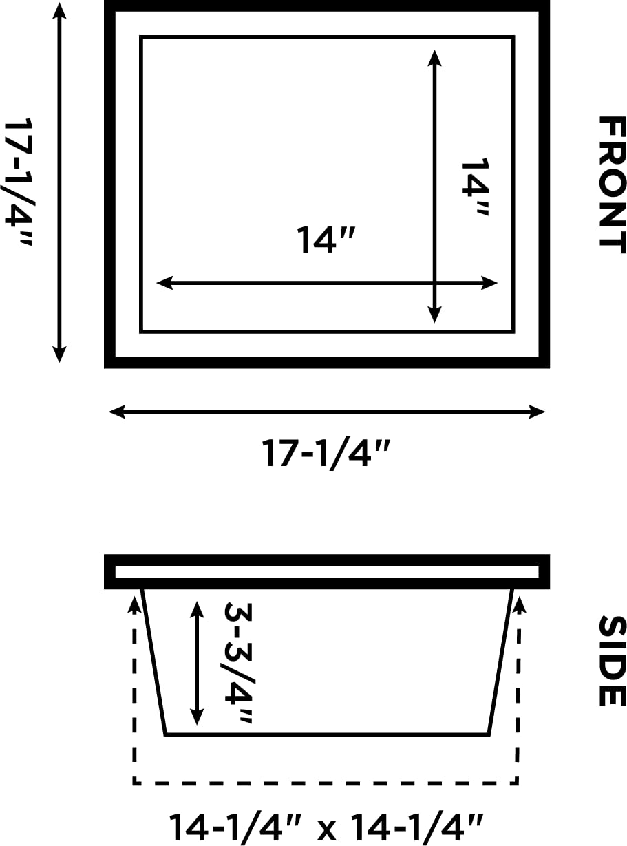 EZ-NICHES - USA - Ready for Tile Niche Preformed Bathroom Recess It Shower Shampoo Shelf (14" X 14")