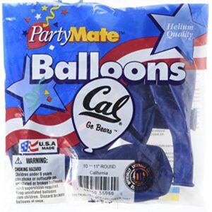 Pioneer Balloon Company 10 Count University of California Latex Balloon, 11", Multicolor