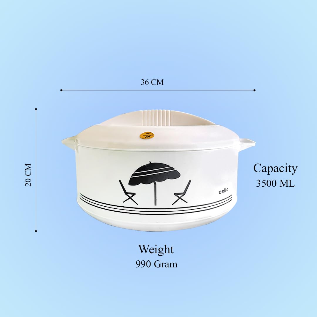 Cello Chef Deluxe Hot-Pot Insulated Casserole Food Warmer/Cooler, 3.5-Liter