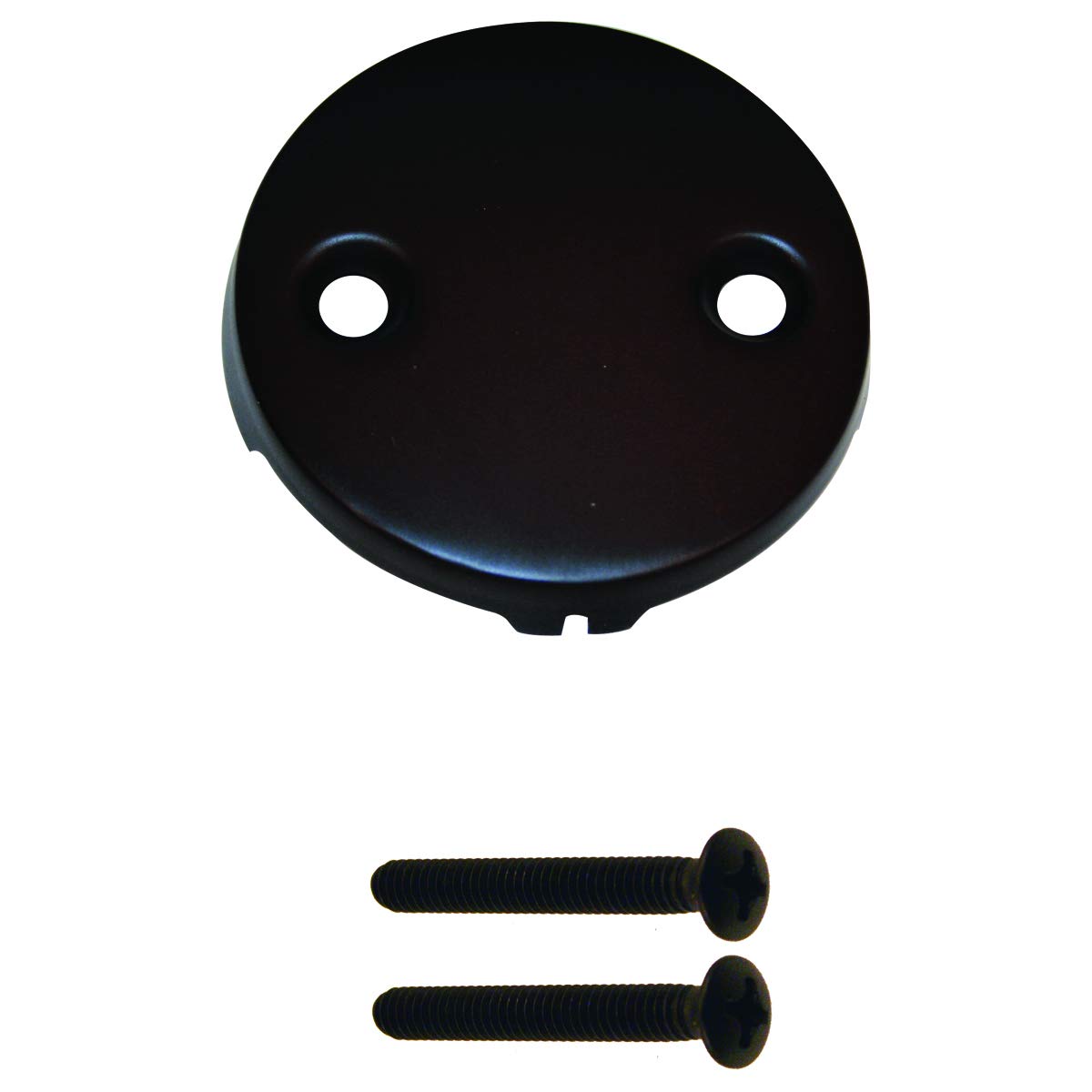 Westbrass 594244-12 14" White Tubular Bath Waste & Overflow Assembly with Twist & Close Drain Plug and 2-Hole Faceplate, Oil Rubbed Bronze