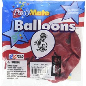 Pioneer Balloon Company 10 Count North Carolina State Latex Balloon, 11", Multicolor