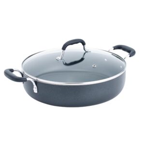 t-fal specialty nonstick sauté pan 12 inch oven safe 350f cookware, pots and pans, dishwasher safe black