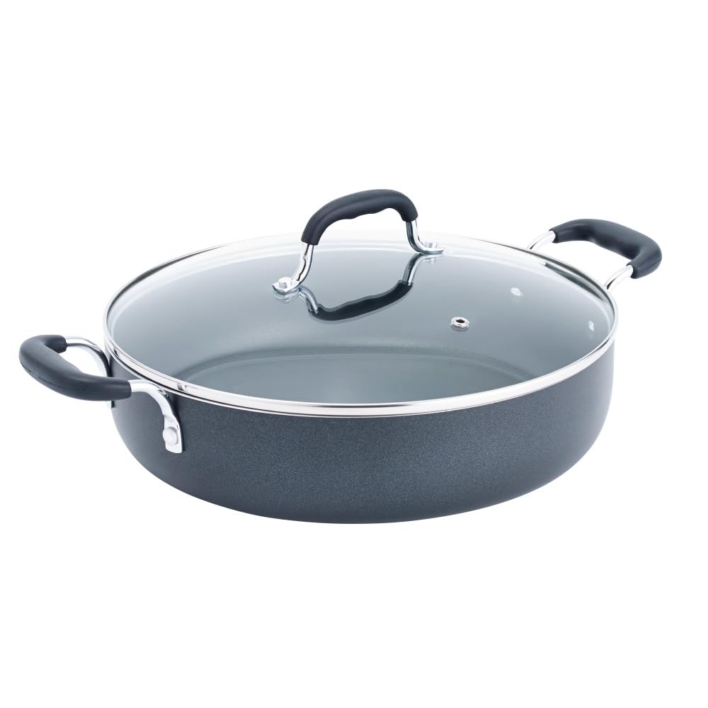 T-fal Specialty Nonstick Sauté Pan 12 Inch Oven Safe 350F Cookware, Pots and Pans, Dishwasher Safe Black