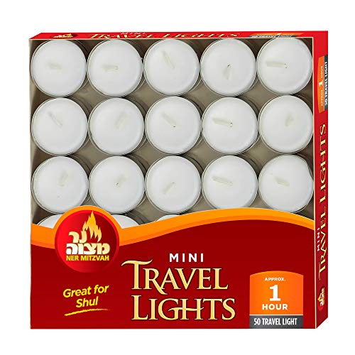 Mini Tea Light Candles - 50 Bulk Pack - White Unscented Travel, Centerpiece, Decorative Candle - 1 Hour Burn Time - Pressed Wax