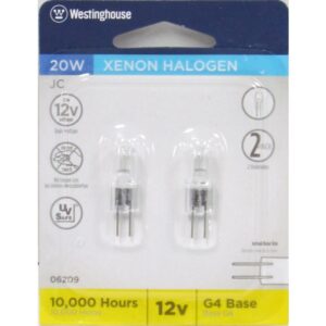 Westinghouse 0620900 Corp 20-watt T3 Xenon Bulb, Clear , White, 2 Count (Pack of 1)