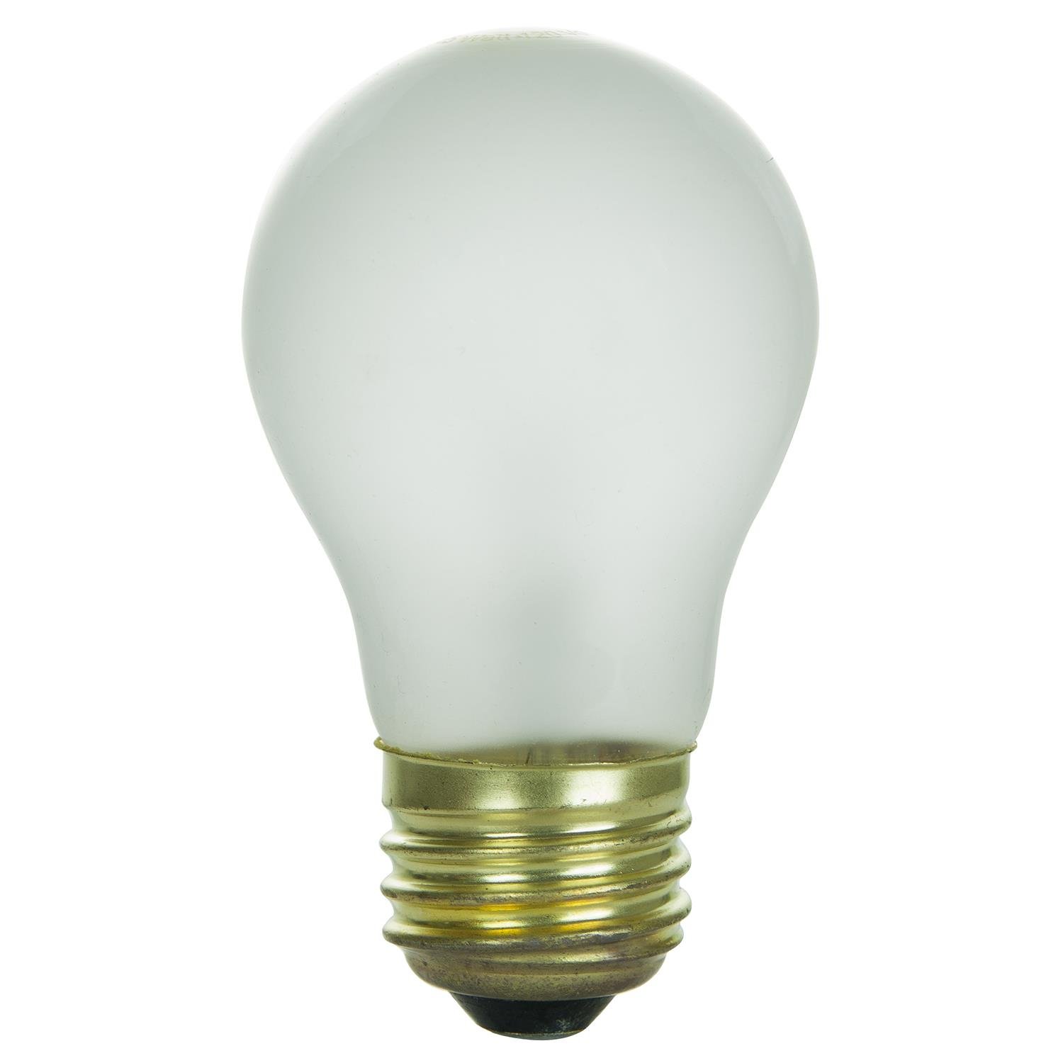 Sunlite 15A15/FR Incandescent 15-Watt, Medium Based, A15 Appliance Bulb, Frost