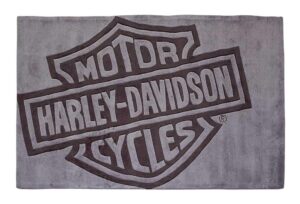 harley-davidson bar & shield large area rug - deep gray acrylic hdl-19502