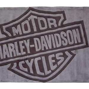 Harley-Davidson Bar & Shield Large Area Rug - Deep Gray Acrylic HDL-19502