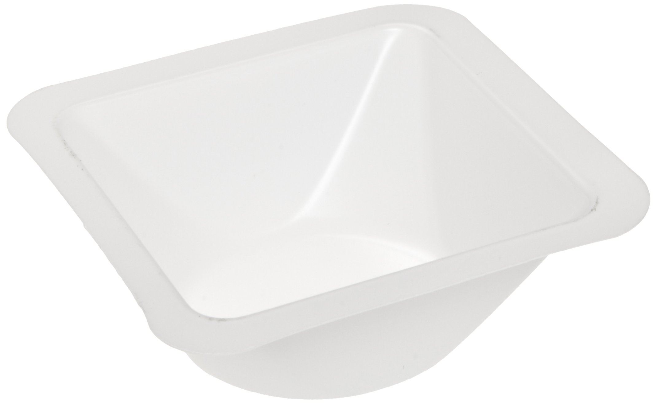 Anti-Static Weigh Boats with Flat Bottom and Rounded Corners, Medium-Sized, 85 mL Capacity, Square-Shaped, Polystyrene, Disposable, White (Pack of 500)