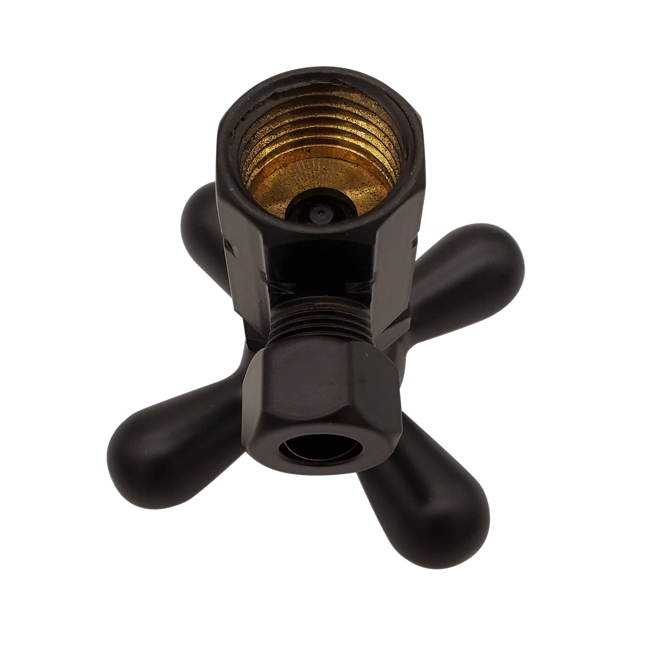 Westbrass Corrugated Supply Kit with Cross Handle, 1/2" IPS x 3/8" OD x 20", Oil Rubbed Bronze, D103K20X-12