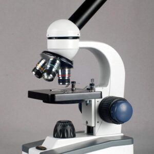 AmScope M150-E Digital Compound Monocular Microscope, WF10x Eyepiece, 40x-400x Magnification, LED Illumination, Brightfield, Single-Lens Condenser, Coarse and Fine Focus, Plain Stage, 110V, Includes 0.3MP Camera and Software