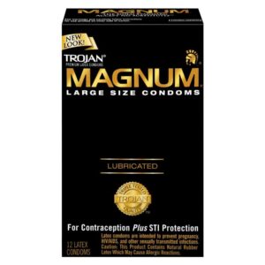 trojan condom magnum lub, 12 ea