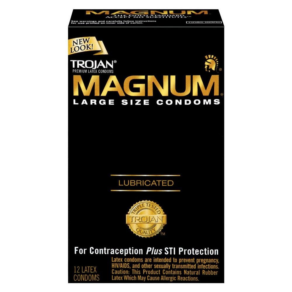 TROJAN Condom Magnum LUB, 12 EA