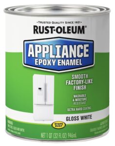 rust-oleum 241168 specialty appliance epoxy paint, quart, gloss white 32 fl oz (pack of 1)