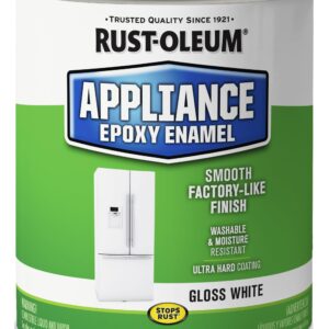 Rust-Oleum 241168 Specialty Appliance Epoxy Paint, Quart, Gloss White 32 Fl Oz (Pack of 1)