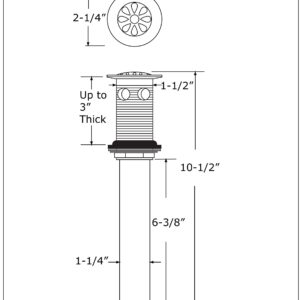 Westbrass D411A-01 High-Flow Grid Lavatory Drain with Overflow Holes-Exposed, Polished Brass