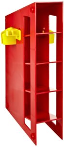 heathrow scientific - hea20613 hd20613 red abs plastic manual pipette rack with 4 compartment , 291 x 88 x 401 mm