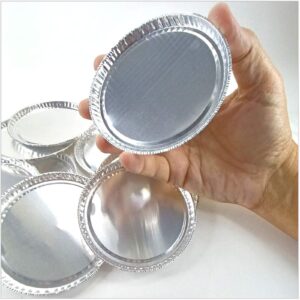 Heathrow Scientific Aluminum Weighing Dishes, 30 mL Capacity, Disposable, Silver (Pack of 50)