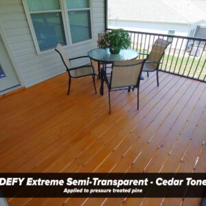 DEFY Extreme 1 Gallon Semi-Transparent Exterior Wood Stain, Cedar Tone