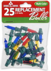 national tree 25 multi replacement bulbs for 50 light sets, 2.5 volt (rbg-25m)