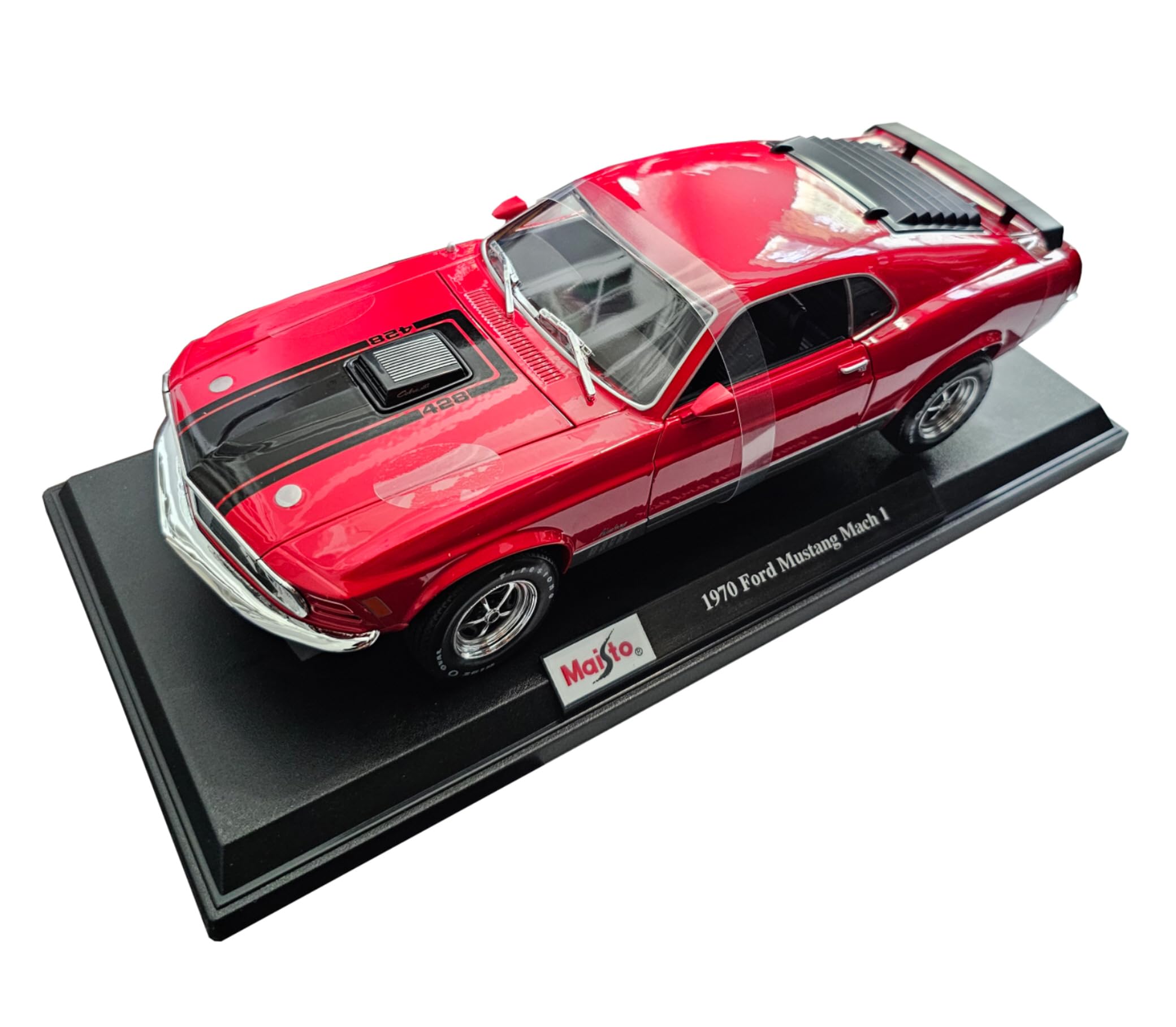 Maisto 1970 Ford Mustang Mach 1 Special Edition 1/18 DieCast Red/Black Car #31453