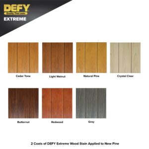 DEFY Extreme 1 Gallon Semi-Transparent Exterior Wood Stain, Cedar Tone