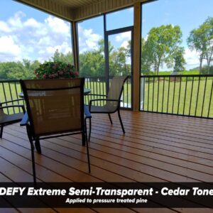 DEFY Extreme 1 Gallon Semi-Transparent Exterior Wood Stain, Cedar Tone