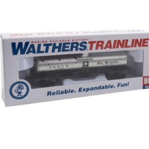 Walthers Trainline HO Scale Model Firefighting Car Ready to Run Denver & Rio Grande Western #Ax 2946 (Silver, Black)