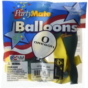 Pioneer Balloon Company 11" U of Oregon-Latex 10CT, One size, Multicolor