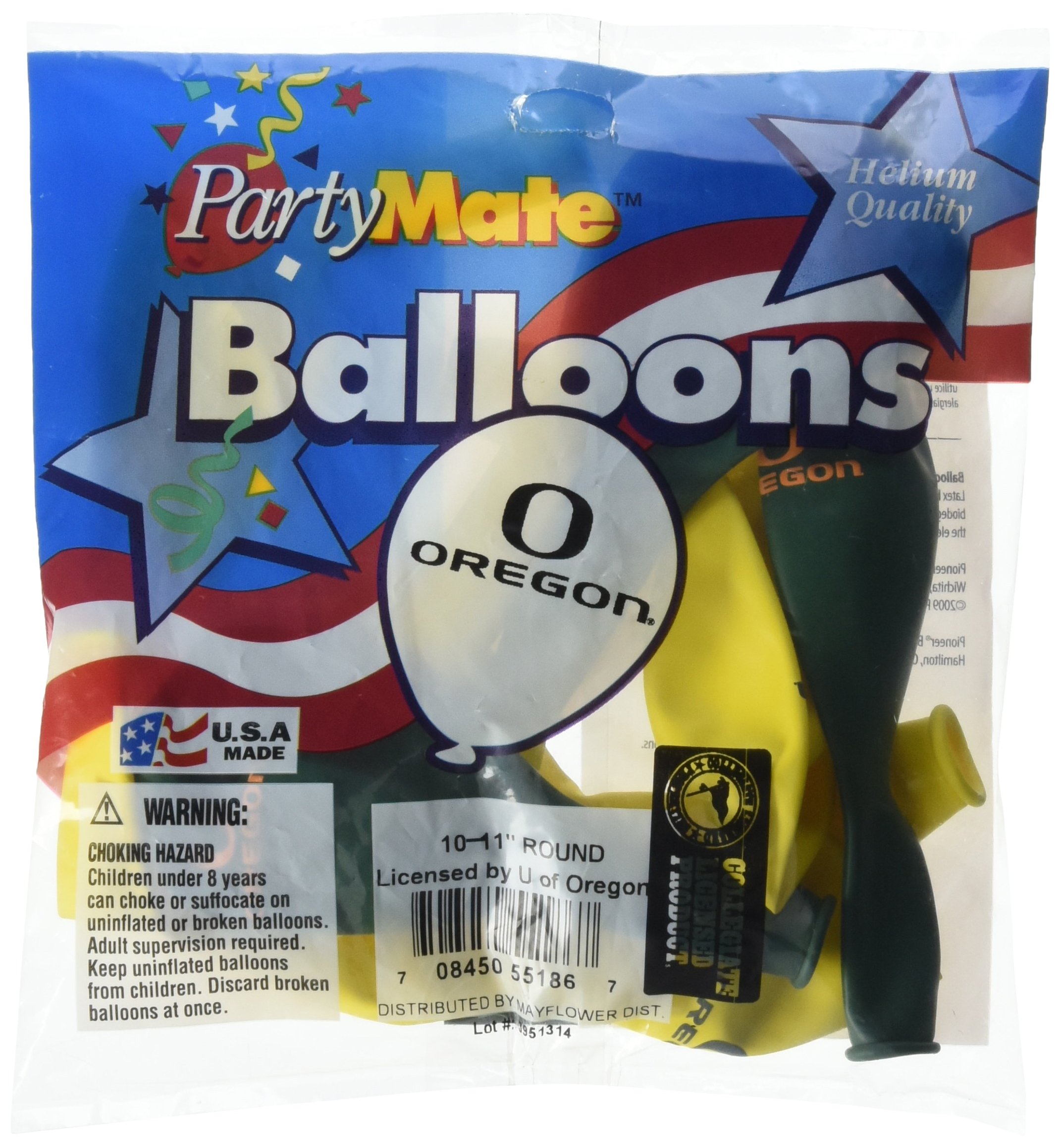 Pioneer Balloon Company 11" U of Oregon-Latex 10CT, One size, Multicolor