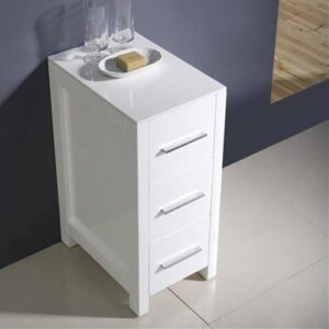 Fresca Bath Torino Bathroom Linen Side Cabinet, 12", White