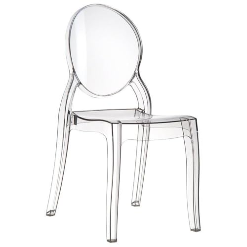 Compamia Elizabeth Polycarbonate Patio Dining Chair in Clear (Set of 2)