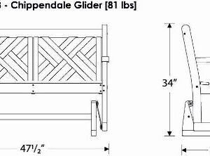 POLYWOOD Chippendale Glider, Green