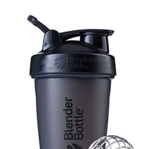 Black Blender Bottle Variety Pack- (1) 28 Oz (Large) + (1) 20 Oz (Mini)