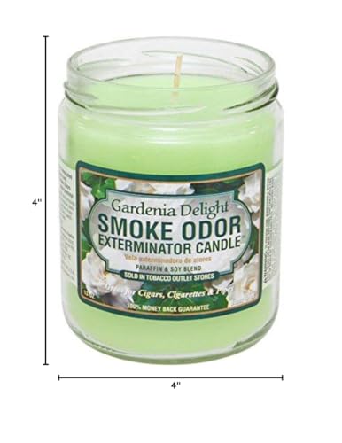 Smoke Odor Exterminator 13oz Jar Candle, Gardenia Delight