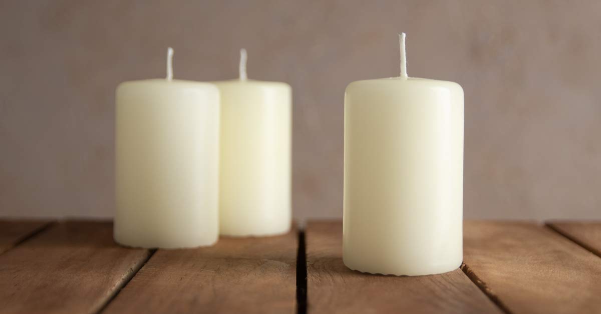 PAPSTAR Unscented White Small Pillar Candles Set of 10 | Dripless and Smokeless Household Dinner, Party Candles | European Made Premium Quality 10h Burning Time | 1.5x3.5 Inch