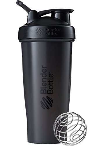 Black Blender Bottle Variety Pack- (1) 28 Oz (Large) + (1) 20 Oz (Mini)