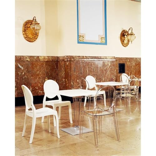 Compamia Elizabeth Polycarbonate Patio Dining Chair in Clear (Set of 2)