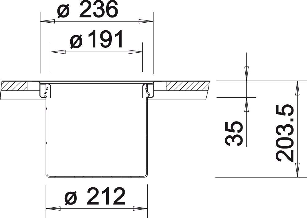 BLANCO Solon-IF Waste System, 290 x 290 x 215 mm, Stainless Steel