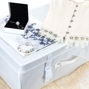 HANGERWORLD Wedding Dress Storage Box Bridal Gown Preservation Kit including 10 sheets of Archival Acid Free Tissue Paper (Medium, White)