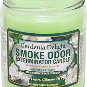 Smoke Odor Exterminator 13oz Jar Candle, Gardenia Delight