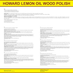 Howard LM0008 Lemon Oil Wood Polish, 8-Ounce